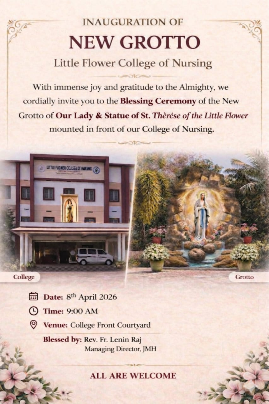 Inauguration of new grotto
