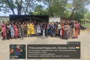 Visit to Travancore Titanium Products Limited by 7th semester students